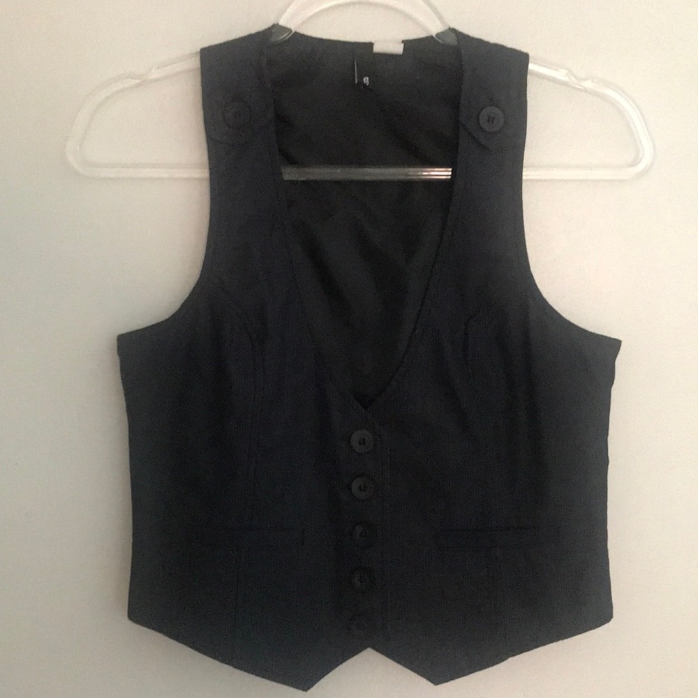 H&M Dark Gray Pinstripe Vest